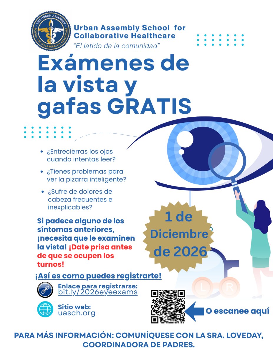 Exámenes y anteojos gratuitos el 1 de diciembre.